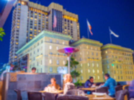 Abstract blur restaurant backgroundの写真素材