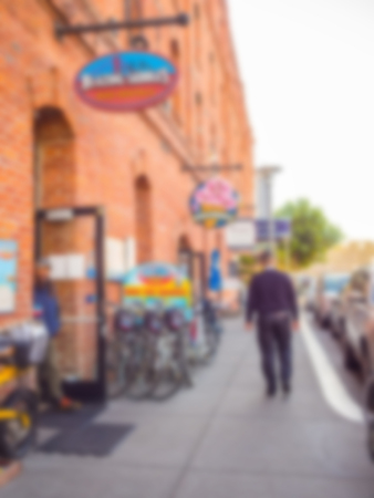 Abstract blur of San Francisco streetの写真素材