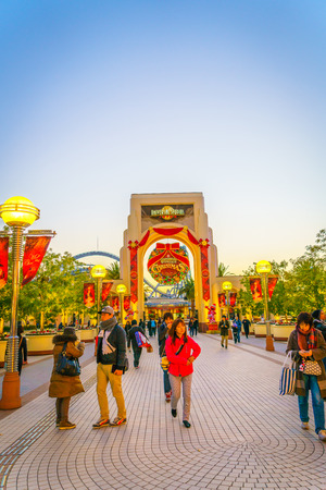OSAKA, JAPAN - December 1, 2015: Universal Studios Japan (USJ). According to 2014 Theme Index Global Attraction Attendance Report, USJ is ranked fifth among the top 25 amusement parks worldwide.のeditorial素材