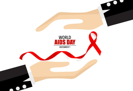 World AIDS Day. 1st December World Aids Day poster.の写真素材