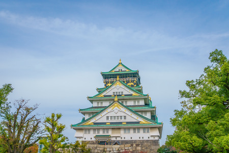 Osaka castle in Osaka Japan