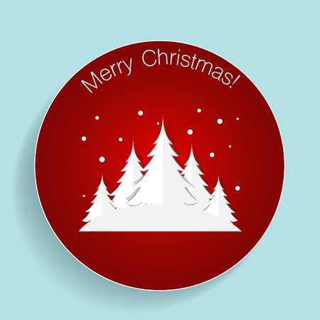 Christmas Greeting Card with Christmas tree. Vector illustrationのイラスト素材