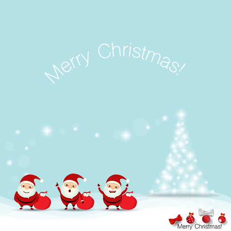 Christmas Greeting Card with Christmas Santa Claus. Vector illustrationのイラスト素材