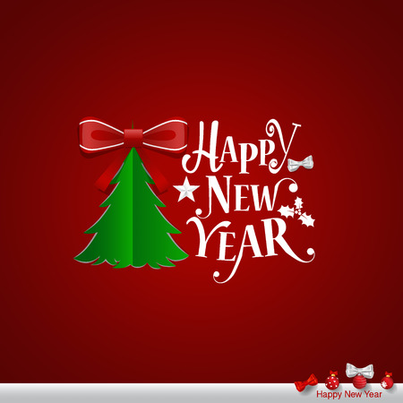 Merry Christmas and Happy new year Greeting Card, vector illustration.のイラスト素材
