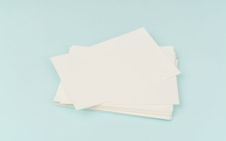 Blank Gift Card on blue background
