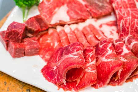 Uncooked raw fresh beefの写真素材