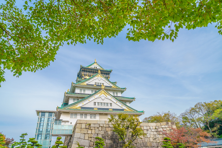 Osaka castle in Osaka Japanのeditorial素材