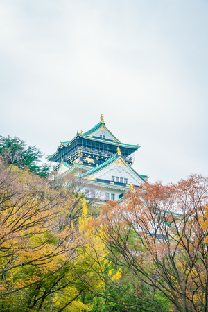 Osaka castle in Osaka Japanのeditorial素材