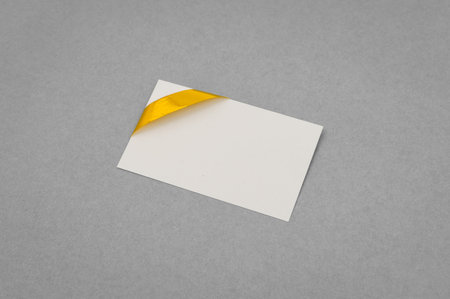 Card with gold ribbons bows