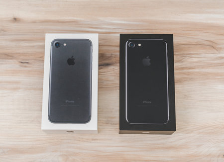 Loei, Thailand- November 07, 2016: New Apple iPhone 7 unboxing new smart phone produced by Apple...