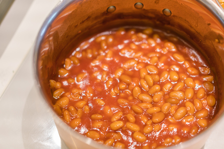 Salads on buffet table at restaurantの写真素材