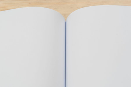 Blank catalog, magazines,book mock up on wood background.