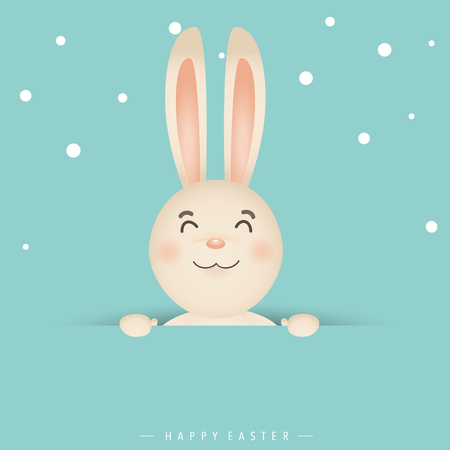 Happy easter background design. Happy easter cards with Easter bunnies. Vector illustration.のイラスト素材