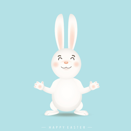 Happy easter background design. Happy easter cards with Easter bunnies. Vector illustration.のイラスト素材