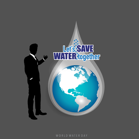 World water day background design. Vector illustration.のイラスト素材