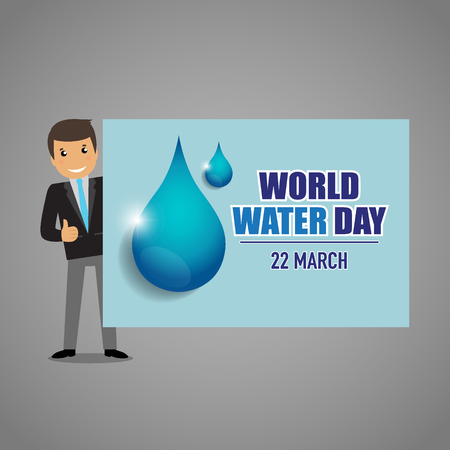 World water day background design. Vector illustration.のイラスト素材