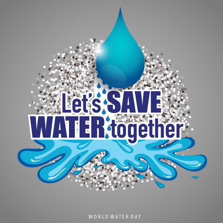 World water day background design. Vector illustration.のイラスト素材