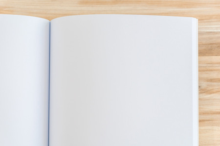 Blank catalog, magazines,book mock up on wood background.の写真素材