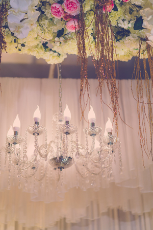 Vintage Lighting decoration for weddingの写真素材