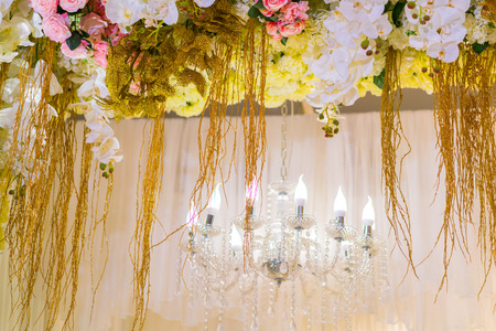 Vintage Lighting decoration for weddingの写真素材