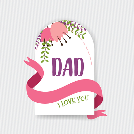 Happy fathers day card design. Vector Illustration.のイラスト素材