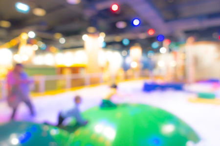 Abstract blur  Modern playground in shopping centerの写真素材
