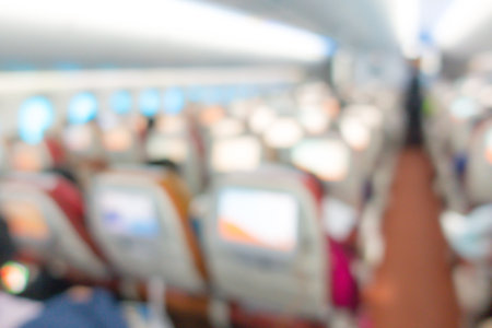 Abstract blur Plane cabinの写真素材