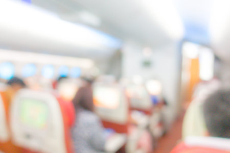 Abstract blur Plane cabinの写真素材