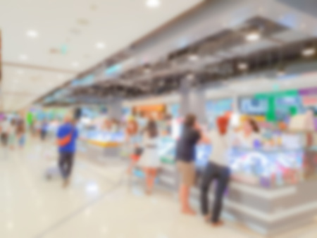 Abstract blur people in shopping centerの写真素材