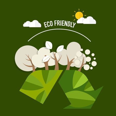 ECO FRIENDLY Ecology concept bannerのイラスト素材