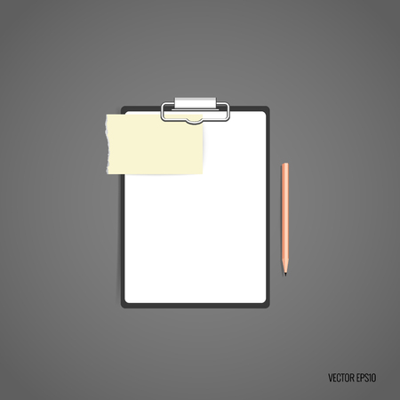 Collection of various note papers, ready for your message. Vector illustration.のイラスト素材