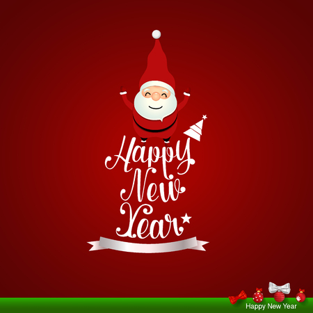 Merry Christmas and Happy new year Greeting Card, vector illustration.のイラスト素材