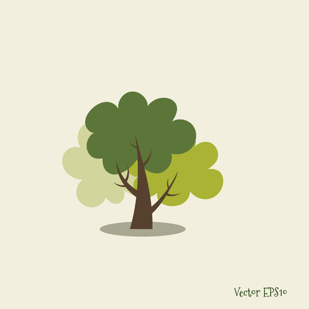 Abstract stylized tree. Vector illustration.のイラスト素材