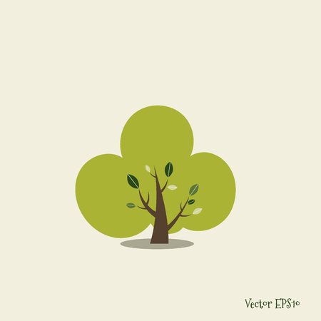 Abstract stylized tree. Vector illustration.のイラスト素材