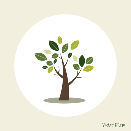 Abstract stylized tree. Vector illustration.のイラスト素材