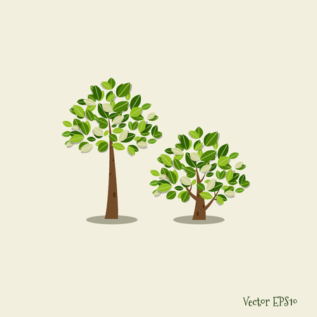 Abstract stylized tree. Vector illustration.のイラスト素材