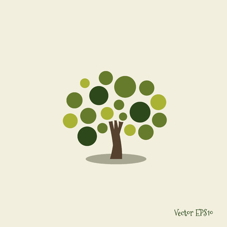 Abstract stylized tree. Vector illustration.のイラスト素材