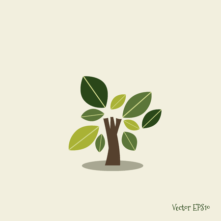 Abstract stylized tree. Vector illustration.のイラスト素材