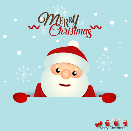 Christmas Greeting Card with Christmas Santa Claus. Vector illustration.のイラスト素材
