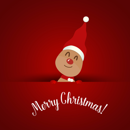 Christmas Greeting Card with Christmas Santa Claus. Vector illustrationのイラスト素材