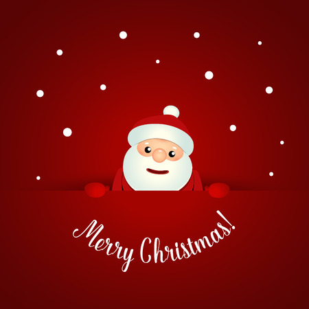 Christmas Greeting Card with Christmas Santa Claus. Vector illustration.のイラスト素材