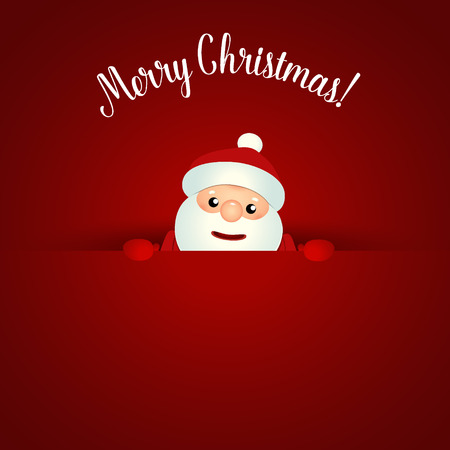 Christmas Greeting Card with Christmas Santa Claus. Vector illustration.のイラスト素材
