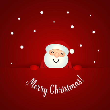 Christmas Greeting Card with Christmas Santa Claus. Vector illustration.のイラスト素材