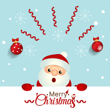 Christmas Greeting Card with Christmas Santa Claus. Vector illustrationのイラスト素材
