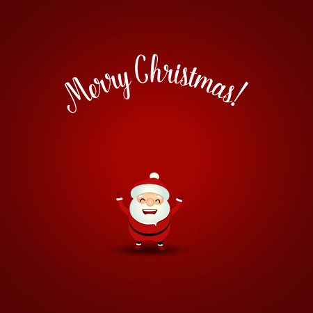 Christmas Greeting Card with Christmas Santa Claus. Vector illustration.のイラスト素材