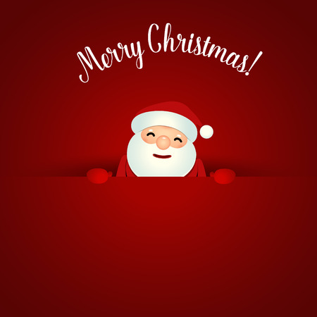 Christmas Greeting Card with Christmas Santa Claus. Vector illustration.のイラスト素材