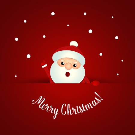 Christmas Greeting Card with Christmas Santa Claus. Vector illustration.のイラスト素材