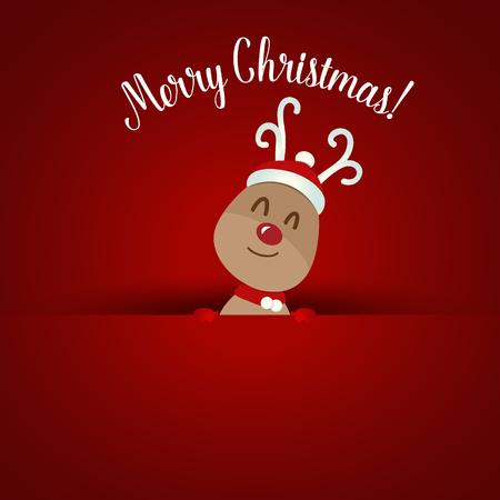 Christmas Greeting Card with Christmas Santa Claus. Vector illustrationのイラスト素材