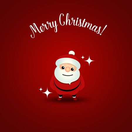 Christmas Greeting Card with Christmas Santa Claus. Vector illustration.のイラスト素材