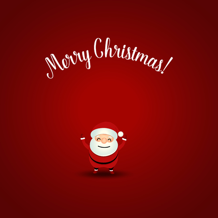 Christmas Greeting Card with Christmas Santa Claus. Vector illustration.のイラスト素材
